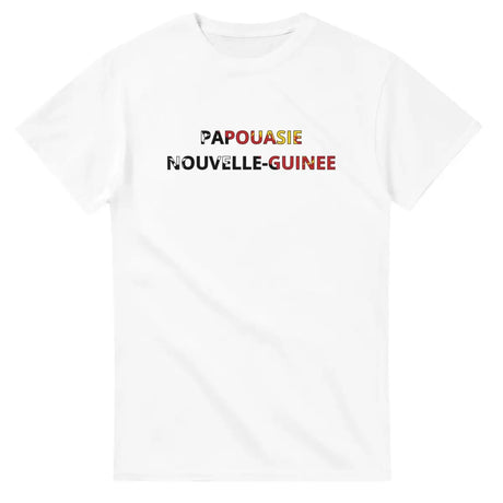 T-shirt Drapeau Papouasie-Nouvelle-Guinée en écriture - Pixelforma 