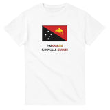 T-shirt drapeau papouasie-nouvelle-guinée en texte - pixelforma