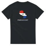 T-shirt drapeau paraguay en carte - pixelforma