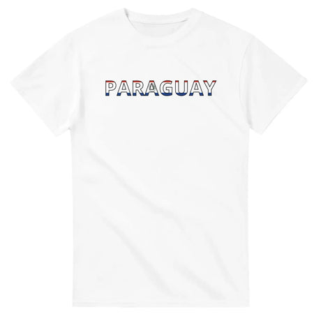 T-shirt drapeau paraguay en écriture - pixelforma