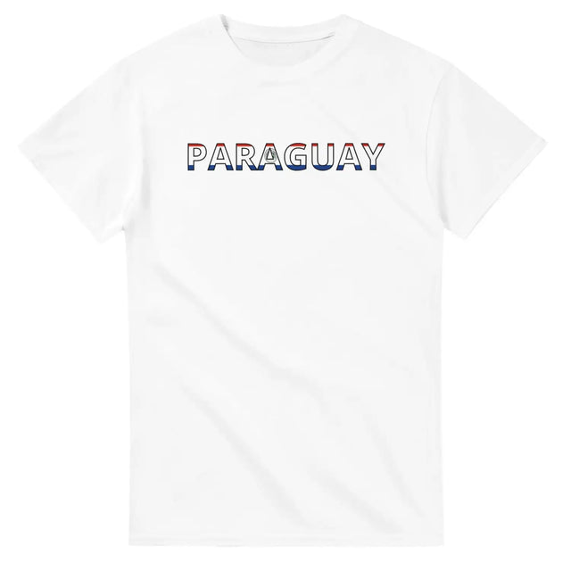 T-shirt drapeau paraguay en écriture - pixelforma