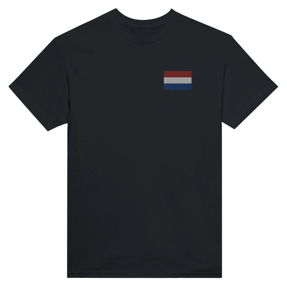 T-shirt drapeau pays-bas broderie couleur coton épais