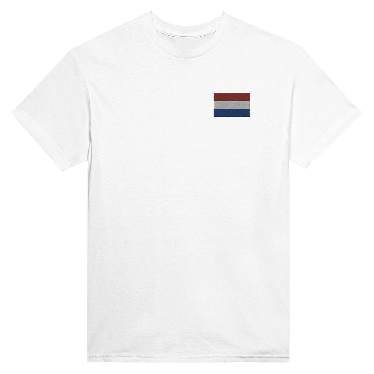 T-shirt drapeau pays-bas broderie couleur coton épais