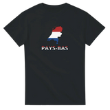 T-shirt drapeau pays-bas en carte - pixelforma