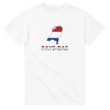 T-shirt drapeau pays-bas en carte - pixelforma