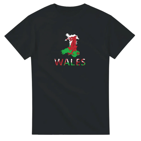 T-shirt drapeau pays de galles carte - pixelforma