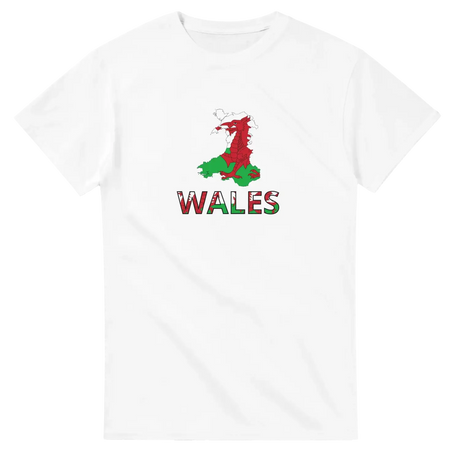 T-shirt drapeau pays de galles carte - pixelforma