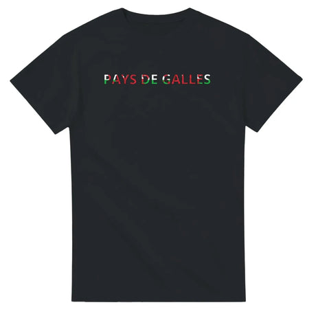 T-shirt drapeau pays de galles en écriture - pixelforma