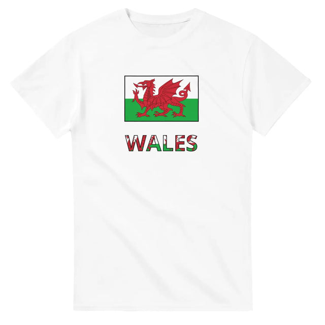 T-shirt drapeau pays de galles texte - pixelforma