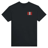 T-shirt drapeau pérou broderie couleur coton épais