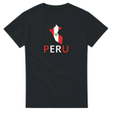 T-shirt drapeau pérou carte - pixelforma