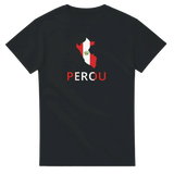 T-shirt drapeau pérou en carte - pixelforma