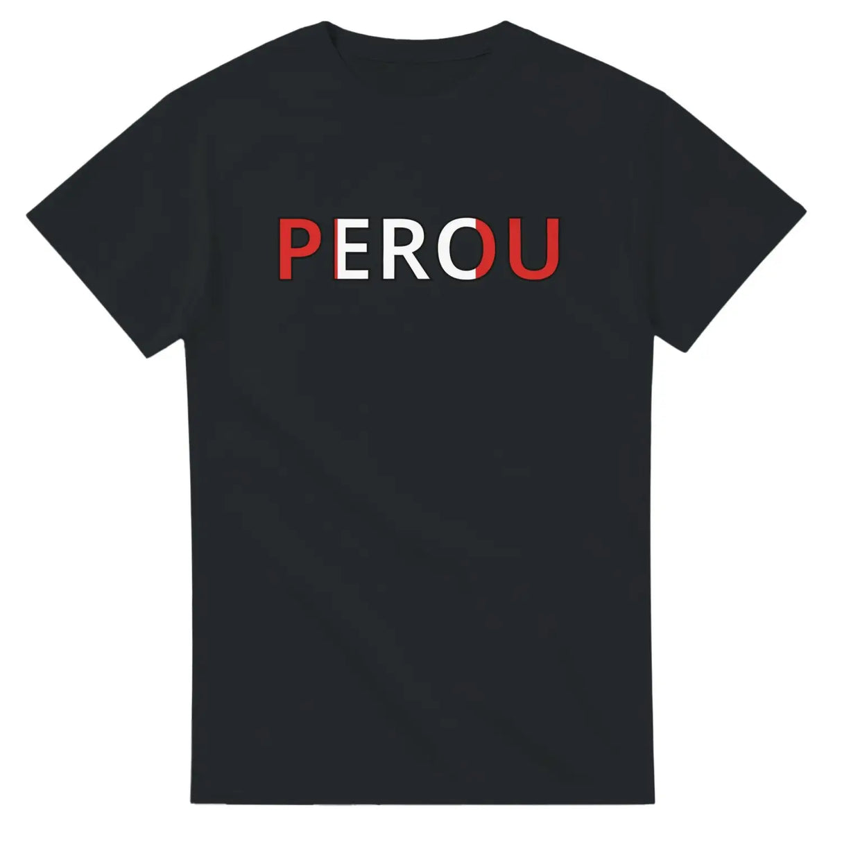 T-shirt drapeau pérou en écriture - pixelforma