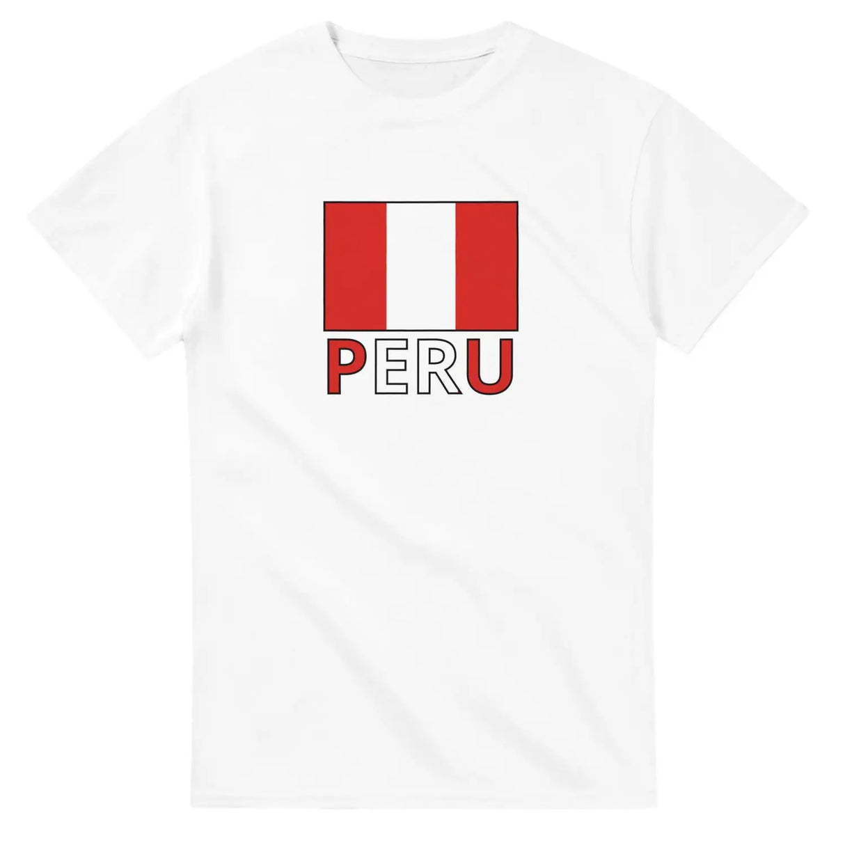 T-shirt drapeau pérou texte - pixelforma