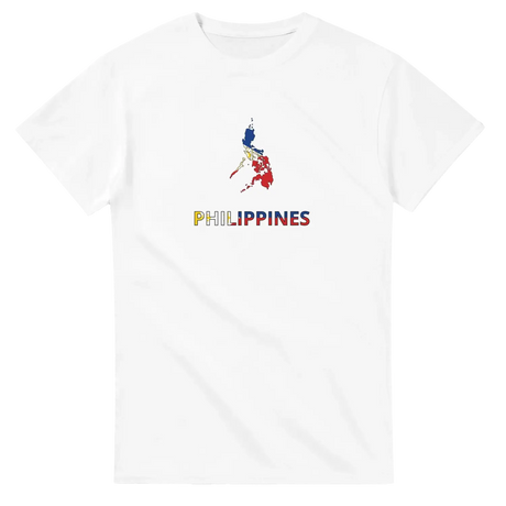 T-shirt drapeau philippines en carte - pixelforma