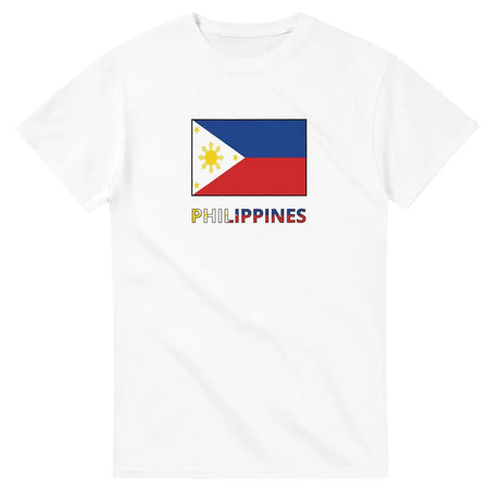 T-shirt drapeau philippines en texte - pixelforma