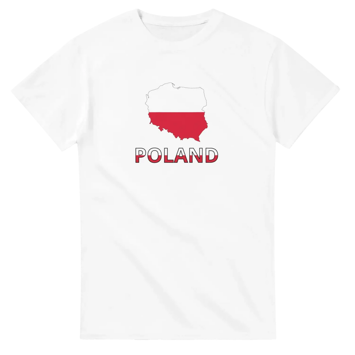 T-shirt drapeau pologne carte - pixelforma