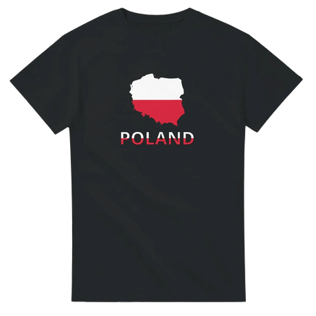 T-shirt drapeau pologne carte - pixelforma