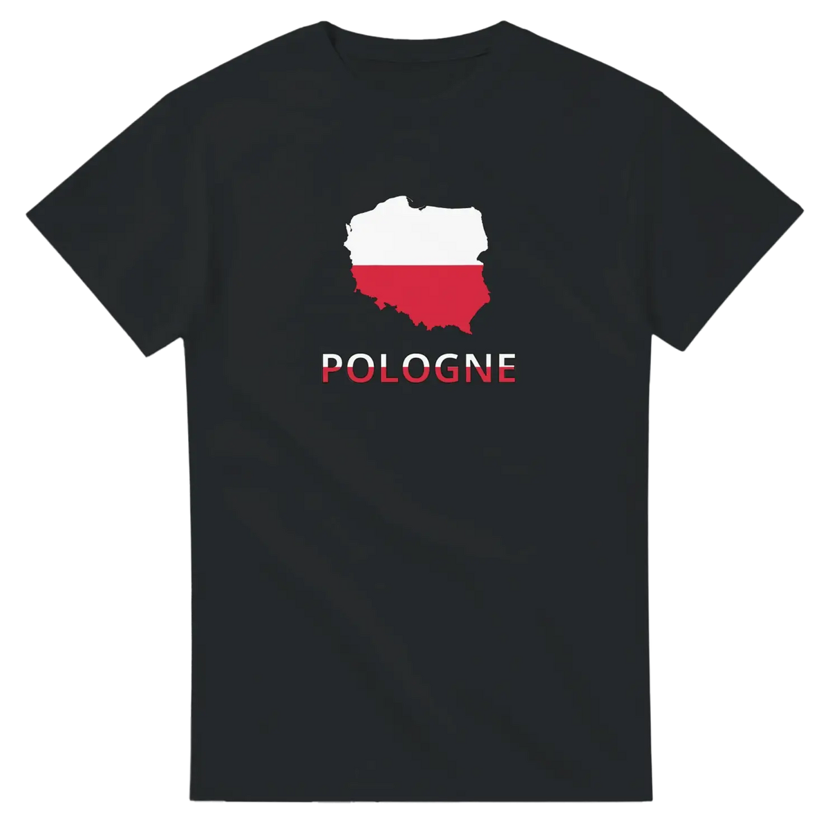 T-shirt drapeau pologne en carte - pixelforma