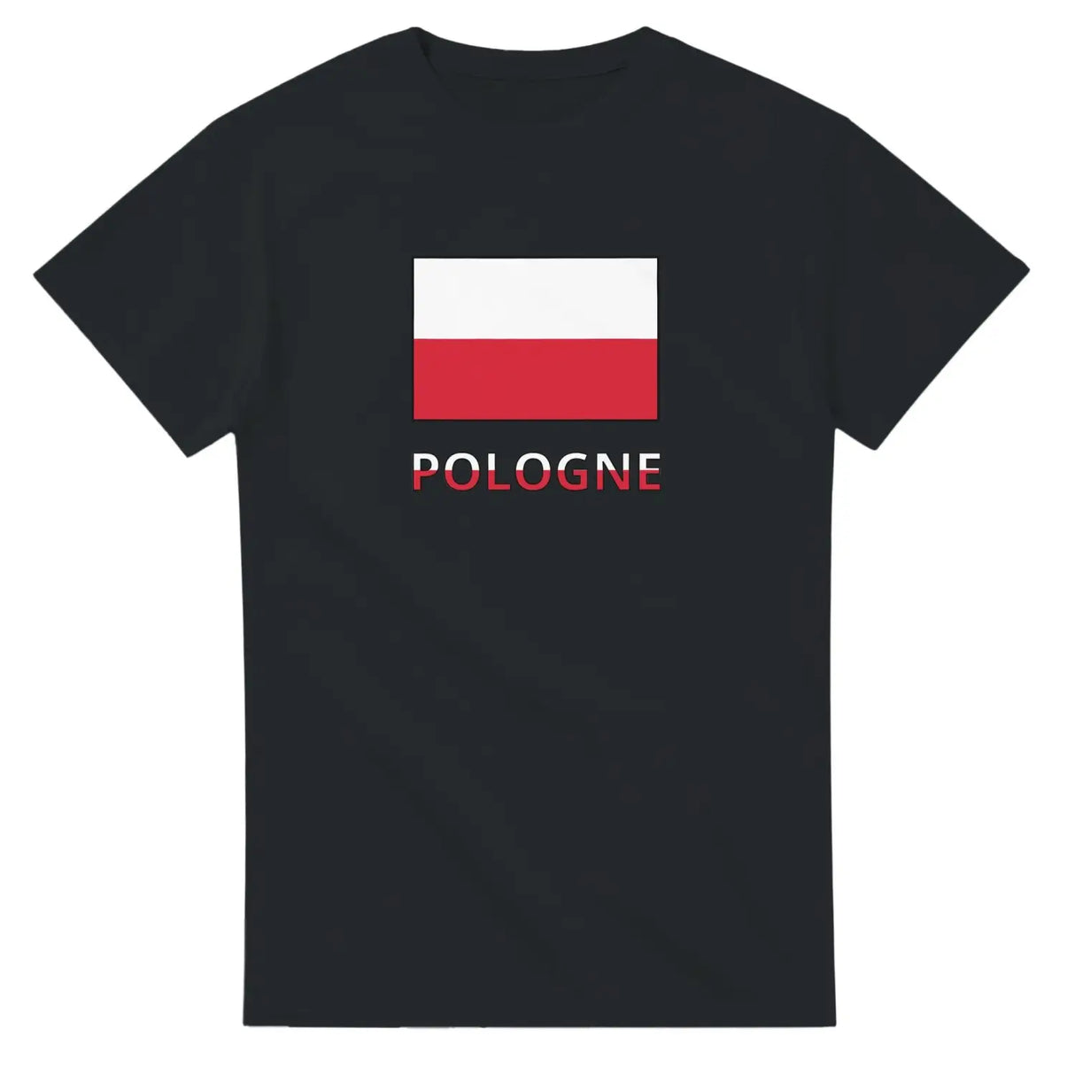 T-shirt drapeau pologne en texte - pixelforma