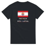 T-shirt drapeau polynésie française texte - pixelforma