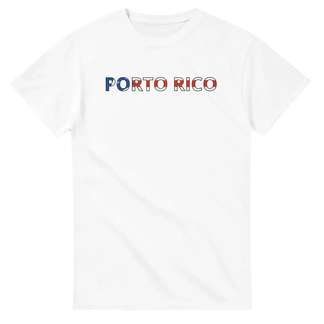 T-shirt drapeau porto rico en écriture - pixelforma