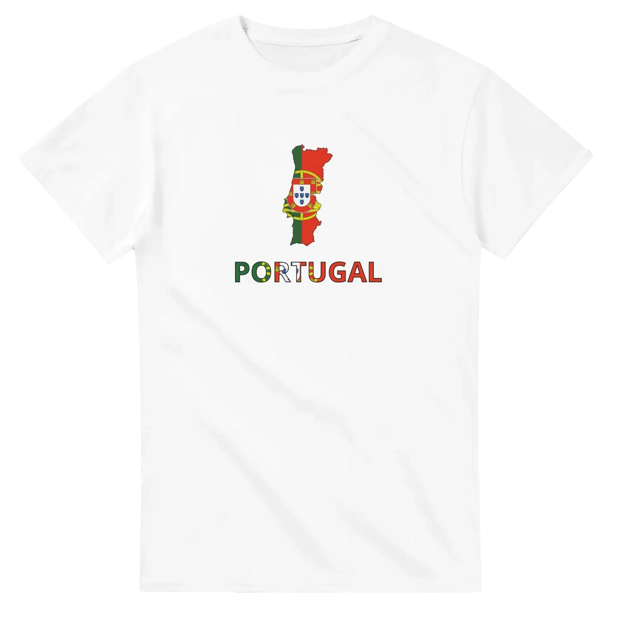 T-shirt drapeau portugal en carte - pixelforma