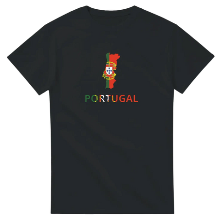 T-shirt drapeau portugal en carte - pixelforma