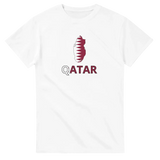 T-shirt drapeau qatar en carte - pixelforma