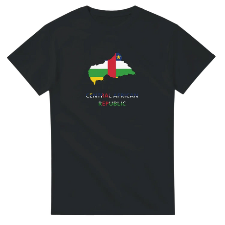 T-shirt drapeau république centrafricaine carte - pixelforma