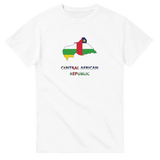 T-shirt drapeau république centrafricaine carte - pixelforma