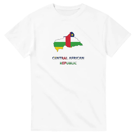 T-shirt drapeau république centrafricaine carte - pixelforma