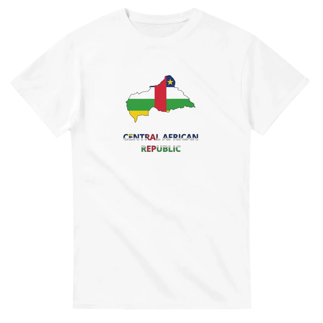 T-shirt drapeau république centrafricaine carte - pixelforma