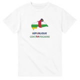 T-shirt drapeau république centrafricaine en carte - pixelforma