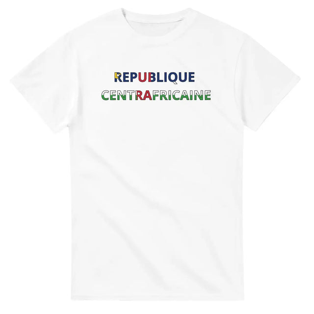 T-shirt Drapeau République centrafricaine en écriture - Pixelforma 