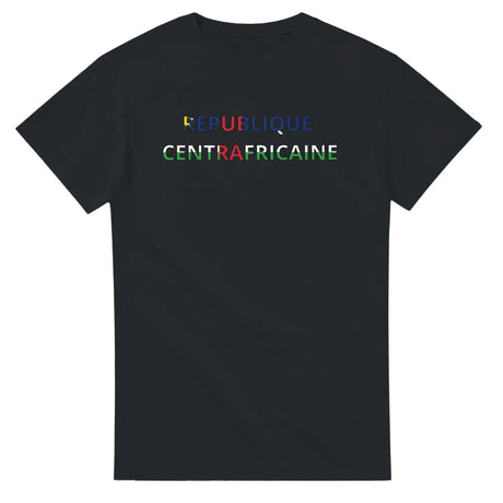 T-shirt drapeau république centrafricaine en écriture - pixelforma