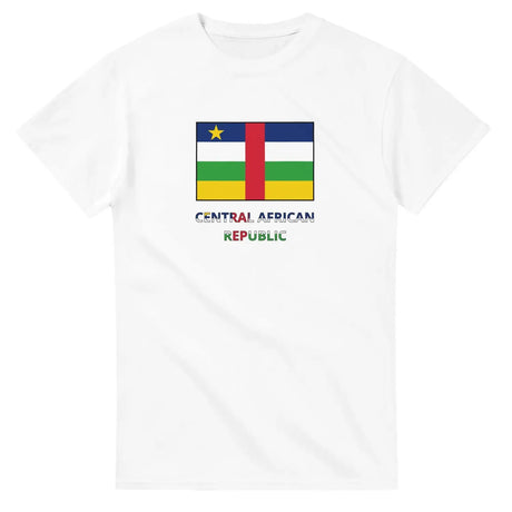 T-shirt drapeau république centrafricaine texte - pixelforma