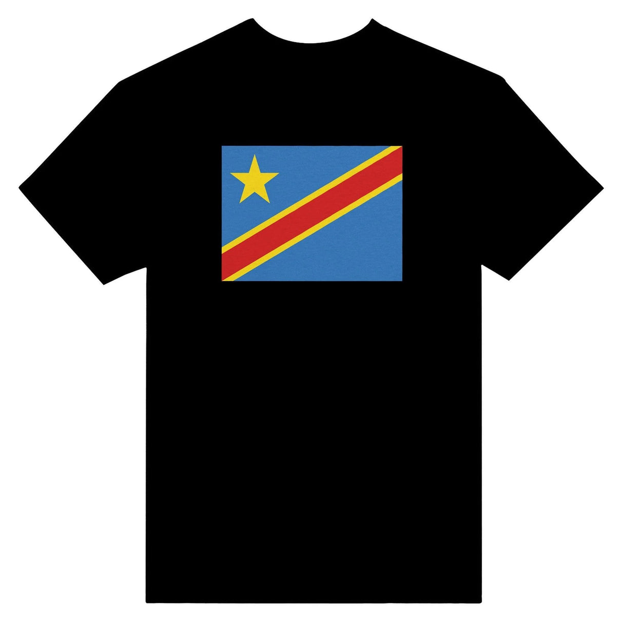 T-shirt drapeau république démocratique du congo coton brodé