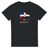 T-shirt drapeau république dominicaine carte - pixelforma