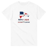 T-shirt drapeau république dominicaine en carte - pixelforma