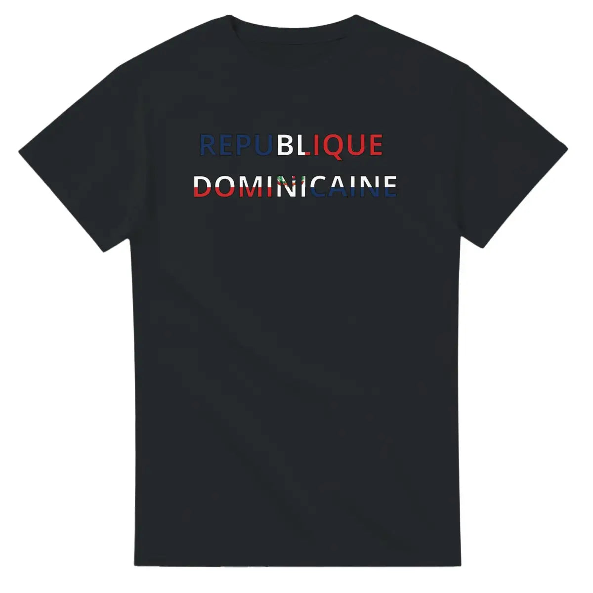 T-shirt Drapeau République dominicaine en écriture - Pixelforma 