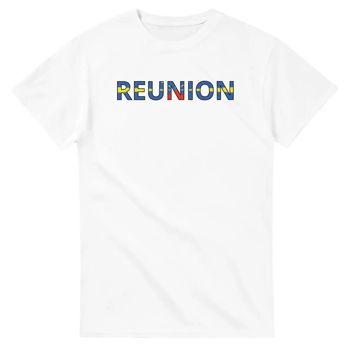 T-shirt Drapeau Réunion en écriture - Pixelforma 