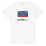 T-shirt drapeau réunion en texte - pixelforma