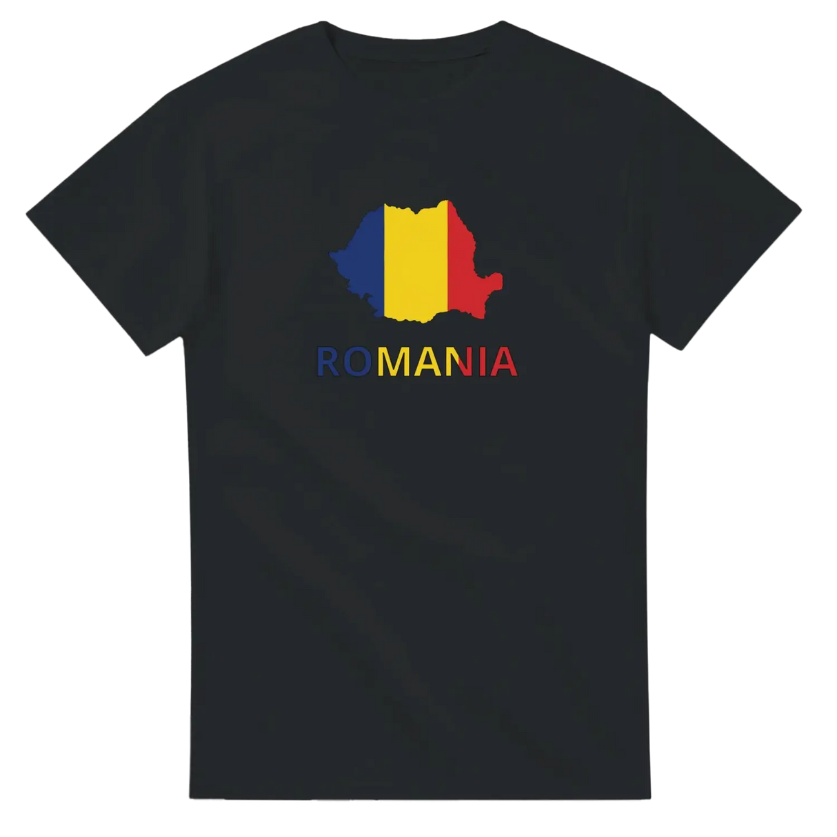 T-shirt drapeau roumanie carte - pixelforma