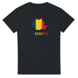 T-shirt drapeau roumanie carte - pixelforma