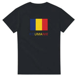 T-shirt drapeau roumanie en texte - pixelforma