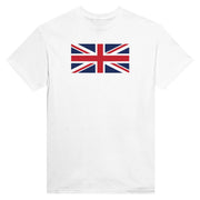 T-shirt drapeau royaume-uni imprimé coton mélangé élégant