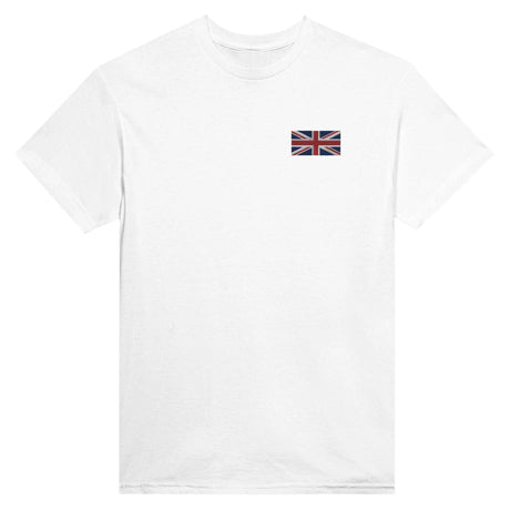 T-shirt drapeau royaume-uni broderie couleur coton épais