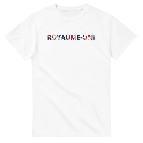 T-shirt drapeau royaume-uni en écriture - pixelforma