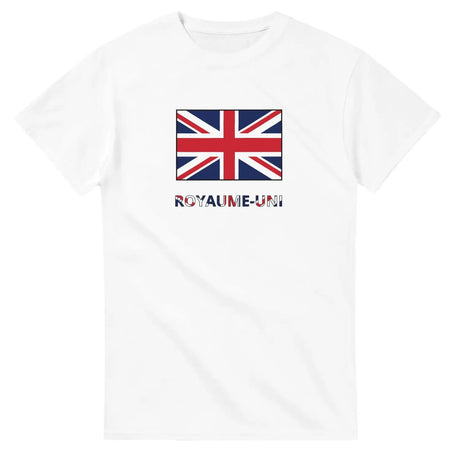 T-shirt drapeau royaume-uni en texte - pixelforma